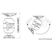 Osculati Scanstrut iPad rest mounting on straight surface, 23.403.01