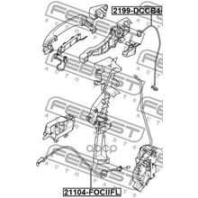 Трос Замка Двери Ford Focus C-Max Cap 2003-2007 [Eu] Febest арт. 2199DCCB4