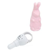 Розовый виброзайчик 4PLAY FINGER RING VIBE RABBIT PINK Розовый