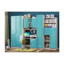 Регион 58 Детская стенка Юниор МДФ, бирюза металлик