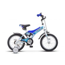 Детский велосипед STELS Jet 14 Z010 белый синий 8,5" рама