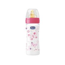 Chicco Well-Being Girl 250 мл с латекс. соской с 2 мес