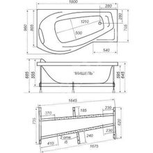 Акриловая ванна Triton Мишель 180x96