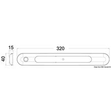 Osculati Free-standing LED light fixture white310x40x11.5mm, 13.192.10