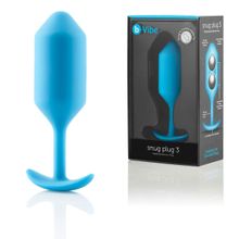 b-Vibe Голубая пробка для ношения B-vibe Snug Plug 3 - 12,7 см. (голубой)