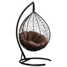 Кресло кокон подвесное SEVILLA VERDE VELOUR коричневое + каркас