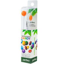 Наушники PERFEO CANDY PF-CAN-ORG оранжевые BL1