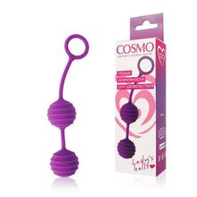 Bior toys Фиолетовые вагинальные шарики с ребрышками Cosmo (фиолетовый)