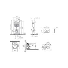 VitrA 9773B003-1177, Normus, инсталляция на 3 6л, сиденье стандарт, панель белая