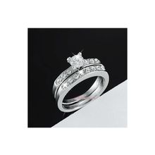 Кольцо 2 в 1 с кристаллами Swarovski (Покрытие: Розовое золото, Размер: 19)