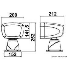 Osculati Classic electric exterior spotlight 24 V, 13.225.24
