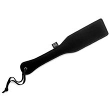 Fifty Shades of Grey Двусторонняя сатиновая шлепалка Satin Spanking Paddle - 32 см. (черный с серым)