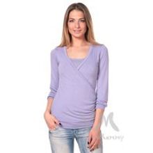 Блуза с защипами для беременных и кормящих, цвет лаванда
