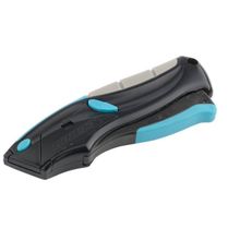 Нож,ремонтно-монтажный, трехкомпонентная рукоятка, авто выброс возврат лезвия, пистолетного типа, 170мм + 5 запасных лезвия GROSS