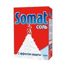 Соль для посудомоечных машин Somat, 1.5 кг, с эффектом защиты