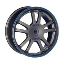 Колесные диски Sparco Rally 7,5R17 5*114,3 ET45 d73,1 Matt Silver Tech Blue Lip [W2901150338]