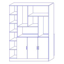 Стеллаж-перегородка Гамма, 1500х2076х330, Белый