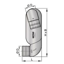 Vetus Гусёк пластиковый Vetus LT6565 155 x 500 x 235 мм патрубки под шланг диаметром вход выход 65 65 мм