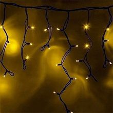 Neon-Night 255-226 Уличная светодиодная Бахрома Айсикл, 4.0x0.6 м, теплый белый, пост свечение, провод Каучук черный