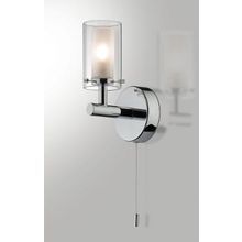 Бра ODEON LIGHT 2140 1W ODL11 828, с выключателем IP44 G9 40W 220V TESCO, хром