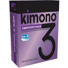 Сверхпрочные презервативы KIMONO - 3 шт. (204322)