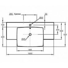 Мебель для ванной Jacob Delafon Escale 100 серый титан
