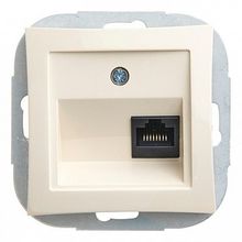 Розетка компьютерная 1xRJ45 Cat.5 ДУЭТ, бежевый |  код. WDE000283 |  Schneider Electric