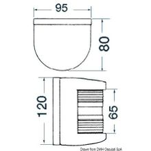 Osculati Utility78 white 24V masthead white navig. light, 11.427.13