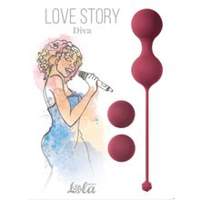 Lola toys Набор бордовых вагинальных шариков Love Story Diva