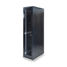 Шкаф напольный 19", 42U, серия TE, 600х800x2055мм, стеклянная дверь, черный