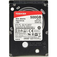 Жёсткий диск  HDD 500 Gb SATA 6Gb s TOSHIBA L200   HDWK105UZSVA    2.5"  5400rpm  8Mb