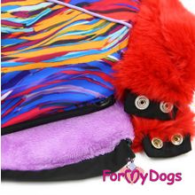 Теплый зимний комбинезон ForMyDogs для таксы девочки FW373-2016 F