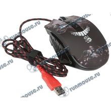 Оптическая мышь A4Tech "Bloody P85 (Skull)", 7кн.+скр., черный, с рисунком (USB) (ret) [139412]