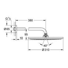 Верхний душ Grohe Rainshower Cosmopolitan (26056000) (310 мм)