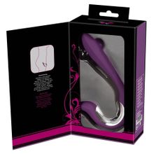 Orion Перезаряжаемый вибратор с клиторальным стимулятором Javida Vibe with Clit Stimulator - 18,5 см.