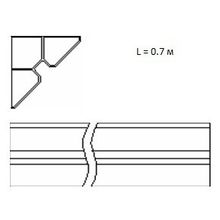 Угловой элемент L=0,7м вес 12,03 кг (Мастер, 12,03 кг, Угловой элемент, 0,7 м)