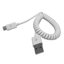 Кабель USB 2.0 Am=>micro B - 1.0 м, витой, белый, Smartbuy (iK-12sp white)