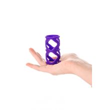 Фиолетовая насадка-сетка на пенис - 7,5 см. (87876)