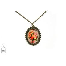 Кулон-медальон "букет цветов"