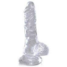 Прозрачный фаллоимитатор King Cock Clear 4  Cock with Balls - 12,7 см. (прозрачный)