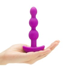 Анальная виброёлочка TRIPLET ANAL BEADS FUCHSIA - 14 см. лиловый