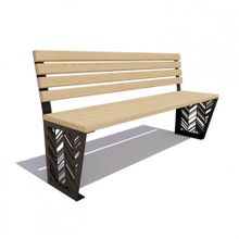 Скамейка садовая «ГАРНИЗОН» без подлокотников (1,5м)