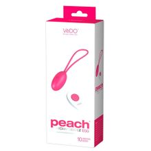 Розовое виброяйцо VeDO Peach с пультом ДУ Розовый