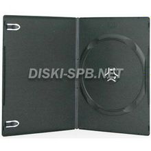 Коробка для DVD-диска 7мм DVD-UltraSlim черная, коробка 100 шт.