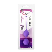 Фиолетовые вагинальные шарики SEE YOU IN BLOOM DUO BALLS 29MM Фиолетовый