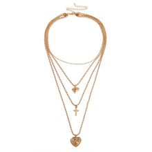 Многослойное колье "Сердца" (арт. 81145-4)