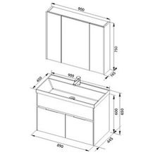 Тумба с раковиной Aquanet Латина 90 белая