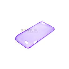 Силиконовый чехол для HTC One V фиолетовый в тех.уп.
