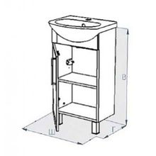 Тумба с раковиной Triton Диана 45 L