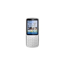 Nokia c3-01.5  серебристый моноблок 3g 2.4" wifi bt